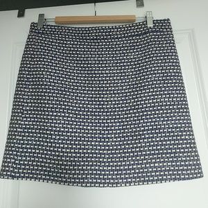 J Crew navy silver tweed miniskirt